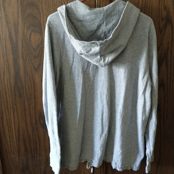 Tommy Hilfiger gray striped hoodie - Picture 2 of 3